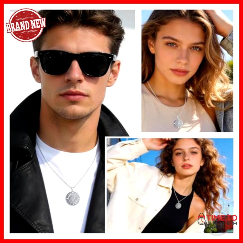 Sterling Silver Rotatable Moon Phase Pendant Neck… - image 5